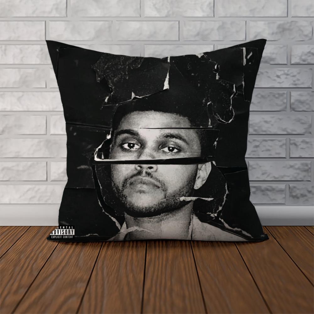 Наволочка для подушки The Weeknd для автомобиля, дивана, декоративная для дома, двусторонняя печать, плюшевая квадратная подушка-плед, чехол