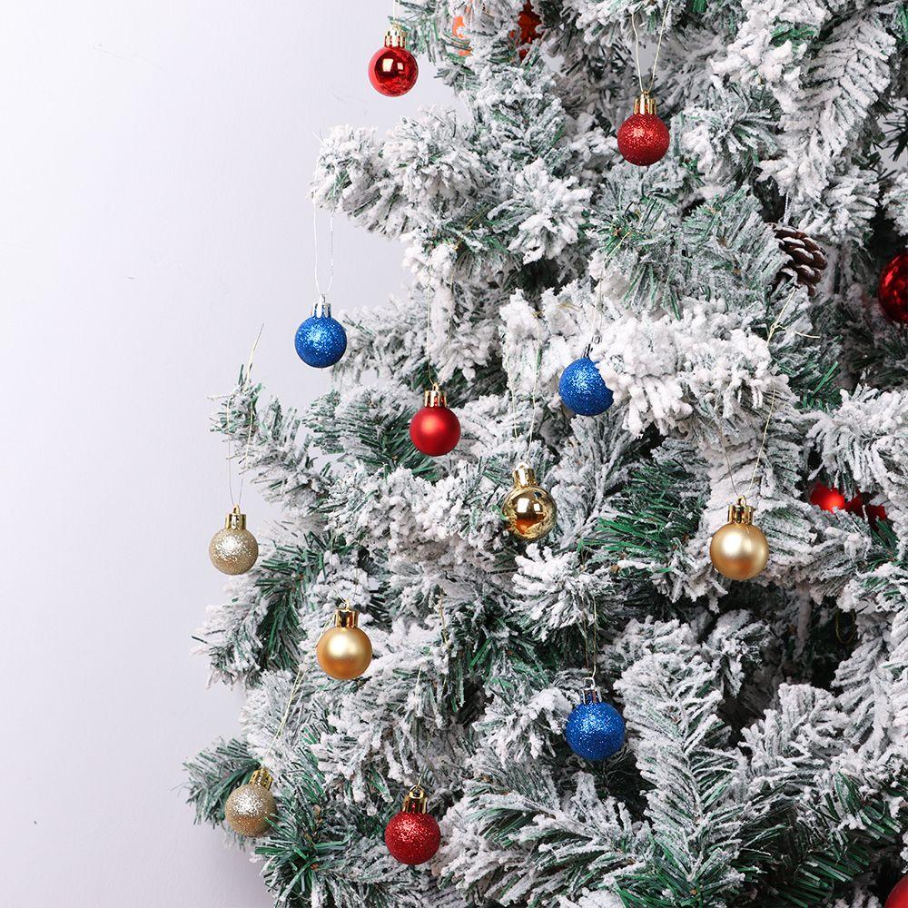 24pcs 3cm New Year Home Decor Crafts Ball Bauble Christmas Tree Decoration Xmas Hanging Drop Pendant