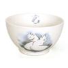 [R6529] - White Gray 'Cats' Porcelain Bowl - 13x7 Cm (48 Cl)