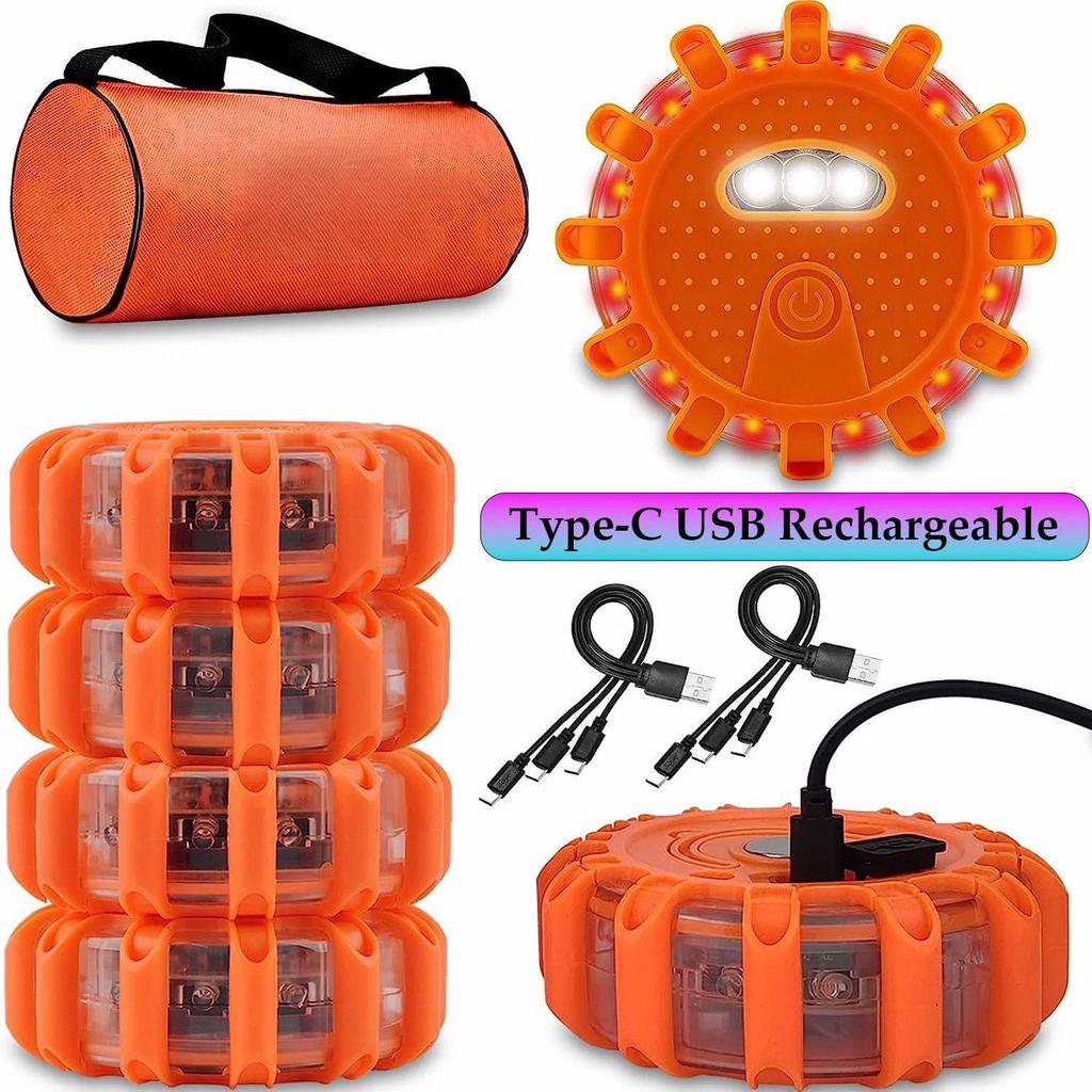 Светодиодная автомобильная предупреждающая световая сигнализация с сильным магнитным креплением и режимом постоянного света