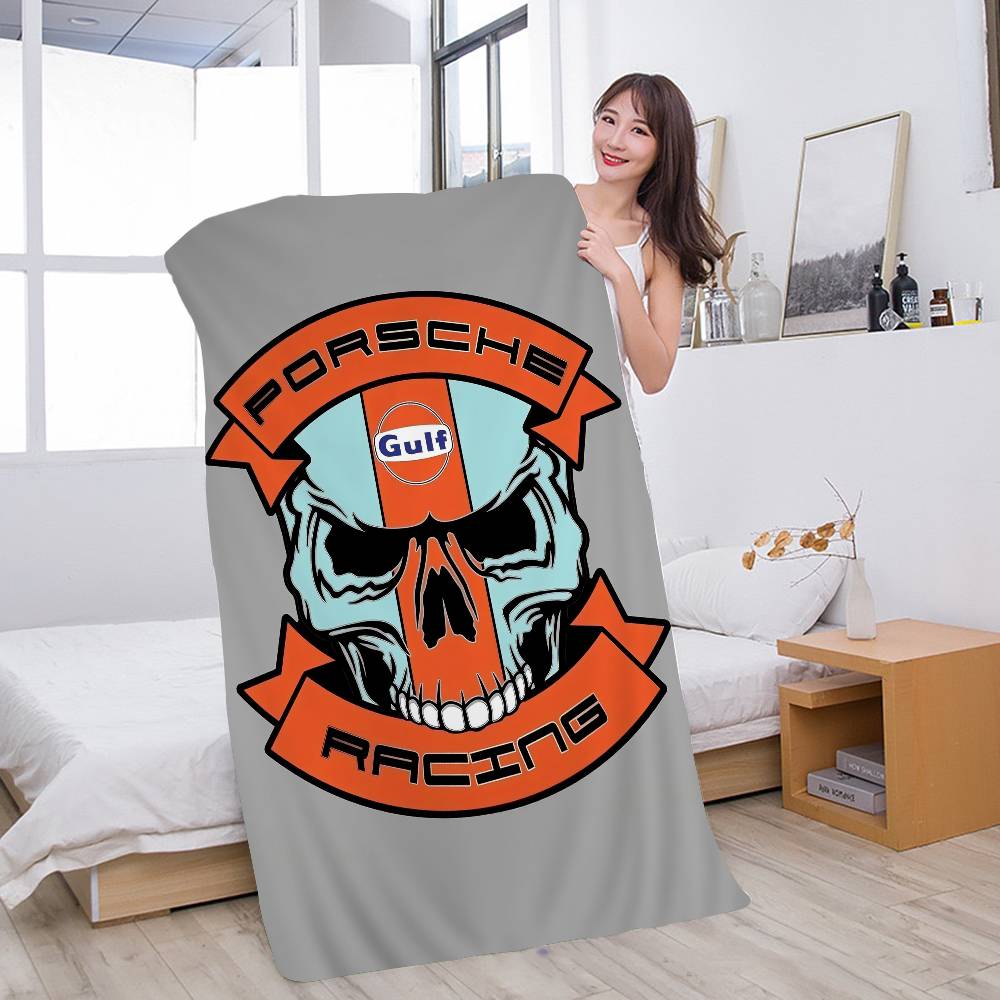 G-Gulf Racing Car Logo Микрофибра Печатное Пляжное Полотенце Скалолазание Йога Пляж Плавание Бег Впитывающее Мягкое Полотенце
