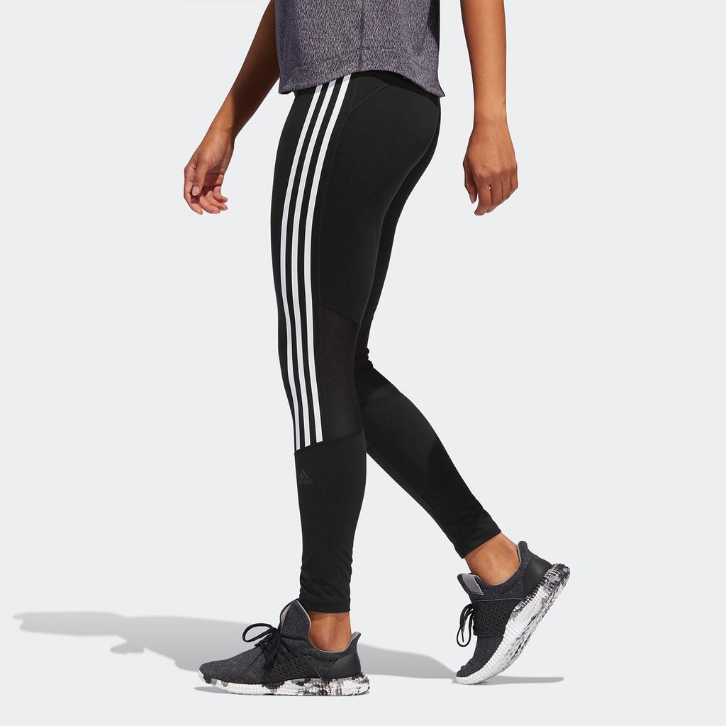 adidas Полосатые повседневные модные простые облегающие спортивные длинные брюки женские брюки черные DH5862