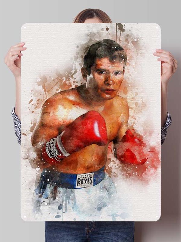 Julio Cesar Chavez Boxer Metal Signs Gaming Room Decoration Custom Metal Plates Boxing Poster for Wall Art Decoration Retro Home