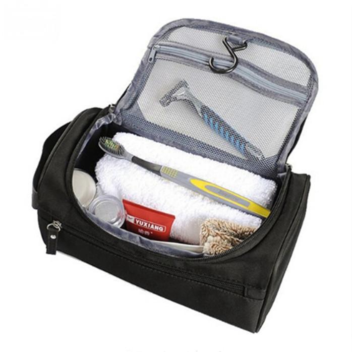 Multifunctional Hanging Zipper Travel Cosmetic Bag Storage Pouch Large Capacity Organizer
