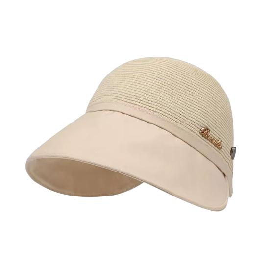 Женская шляпа в стиле рыбака, однотонная шляпа от солнца с регулируемым дизайном, летняя соломенная шляпа для рыбалки на открытом воздухе