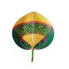 Chinese Style Hand-woven Fan Bamboo Heart Shaped Fan Weave Crafts Colorful Bamboo Fan  Cooling