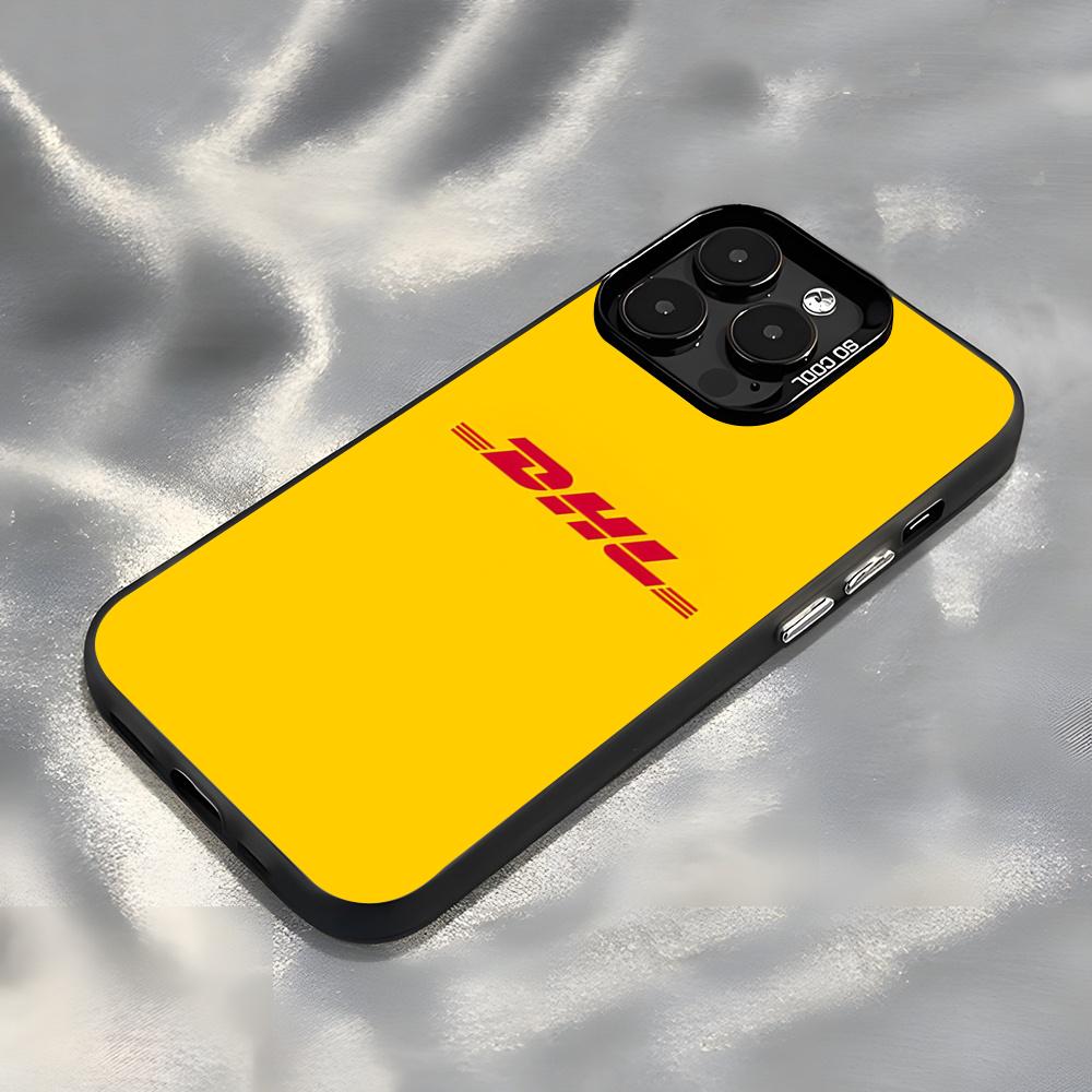Чехол для телефона с логотипом бренда DHL Для IPhone17 Air 16 15 14 Plus 13 12 11 Pro 7 8 XS Max XR Серебристый Черный Бампер