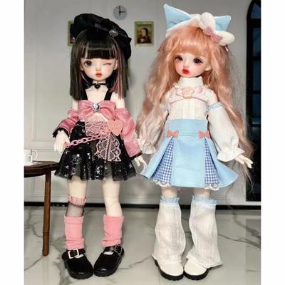 Модная Милая Повседневная Одежда для Куклы 30 см 1/6 BJD Набор Наряда для Куклы Платье Принцессы Игрушка для Девочки Подарок Аксессуары для Куклы Праздничный Подарок