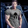 Summer Men's Casual T-shirt Retro Warrior Helmet Sparta 3D Printed Fitness Slim Short Sleeve Street Wear