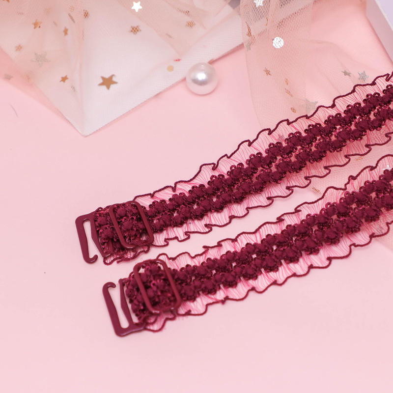 Сексуальное платье кружевной бюстгальтер плечевой ремень женский регулируемый DIY цветок ремешок для нижнего белья эластичный противоскользящий ремешок для нижнего белья