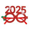 Christmas Decorative Glasses Sequin Santa Hat Antlers Shape Children Party Photo Prop Festive New Year Cosplay Novelty Glasses