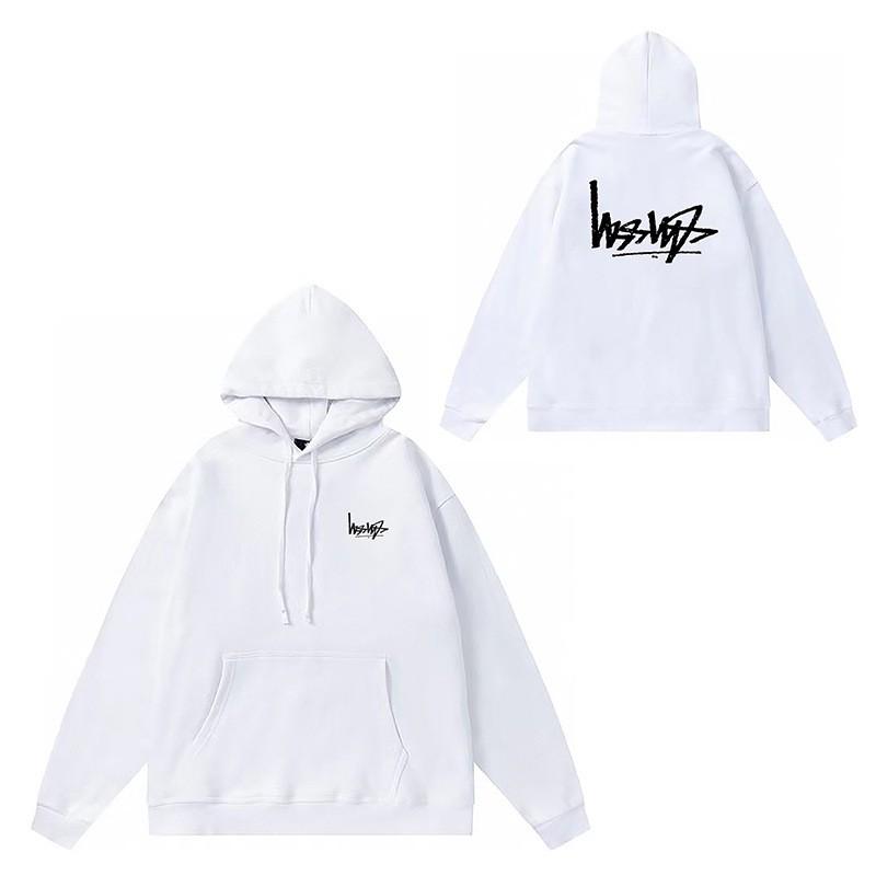 Unisex Hooded Cotton Sweatshirt Streetwear Letter Print Loose Fit Winter Casual Top Teens