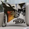 Чехол на подушку с принтом из фильма «Форсаж» (F-Fast and F-Furious Car) Двусторонний Короткий плюш Подходит для гостиных, спален Наволочка для декоративной подушки
