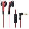 Audio Technica RD Earphones Wired with Microphone Inner Ear Type Red ATH-C505iS