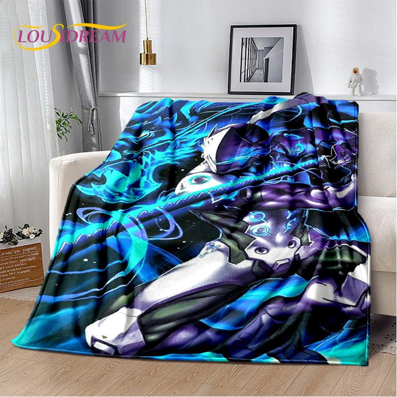 Мягкое плюшевое одеяло Overwatch Gamer DVA Reaper, фланелевое одеяло, плед для гостиной, спальни, кровати, дивана, пикника, ребенка 3D