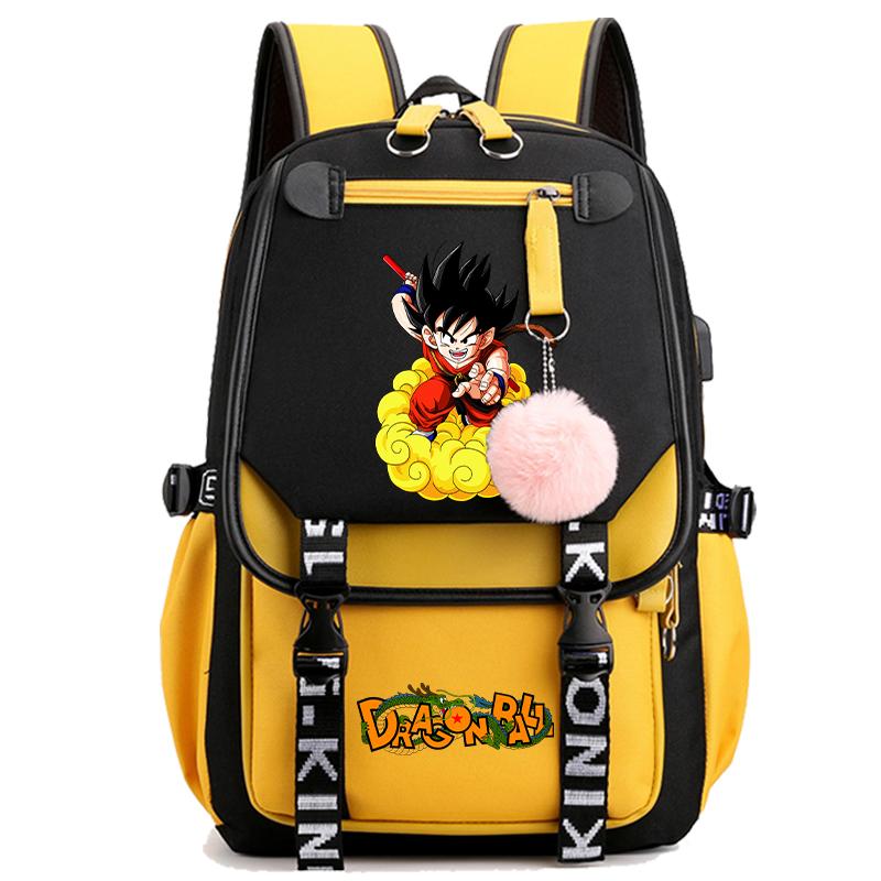 Аниме Dragon Ball Женский мультяшный рюкзак Водонепроницаемый USB рюкзак с легкой книжной сумкой для детей Подарки Мужчины Женщины Дорожная сумка Сумка для отдыха Рюкзак