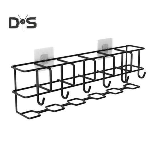 Полый стеллаж для хранения зонтов, настенная вешалка для пальто с 6 вешалками, органайзер для шляп и одежды для ванной комнаты, гостиной