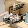 Cross-border Kitchen & Bathroom No-Drill Undersink Pull-Out Storage Rack & Seasoning Organizer.