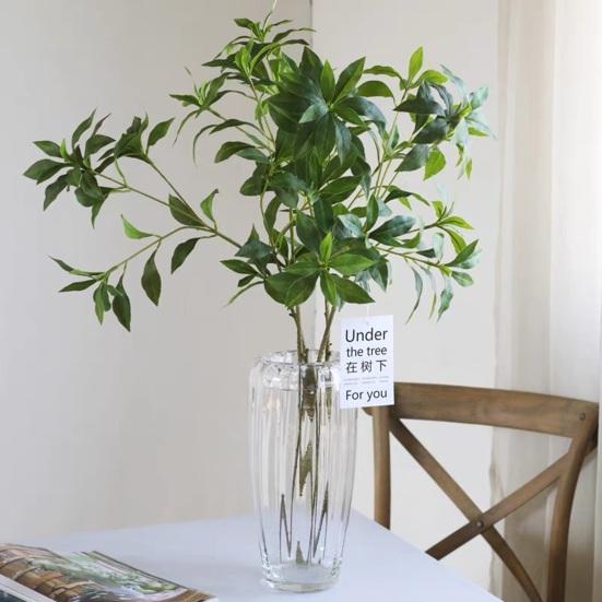 Искусственная ветка дерева Пиерис Зеленый лист Реалистичный Неувядающий Не требует полива Свадебное фото