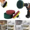 4-дюймовая силовая щетка для дрели, щетка для электрической дрели, чистящие подушечки, абразивные губки, инструмент для уборки дома, полировальная подушечка для пола и ванны