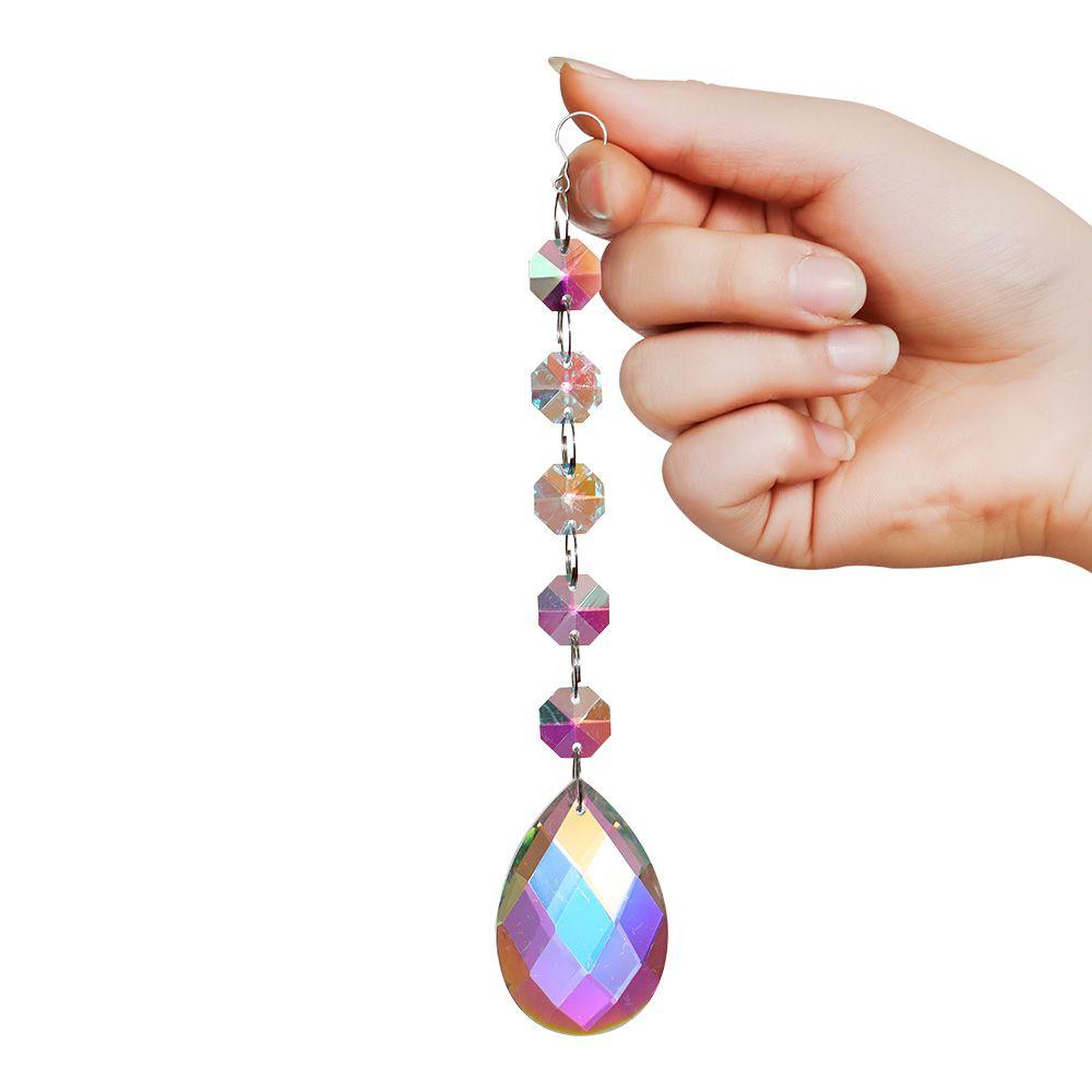 Орнаменты Радужный Ловец Солнца Хрустальные Бусины Подвеска Люстра Подвесная Цепочка Алмазная Призма Шар