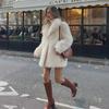 Women's 2024 Faux Fur Winter Coat with Large Lapel