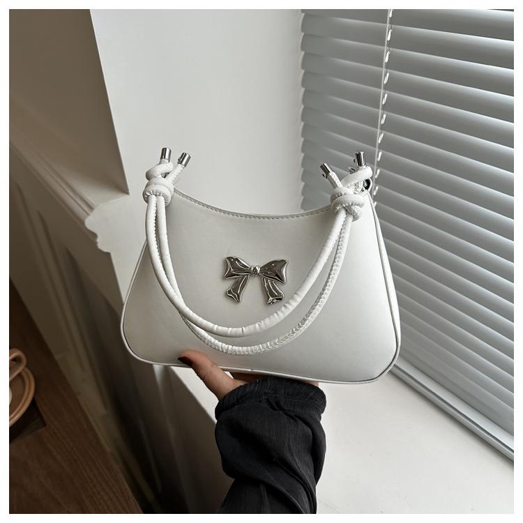 Сумка-бантик премиум-класса для женщин 2024 года, новая весенне-летняя универсальная сумка через плечо премиум-класса с текстурой