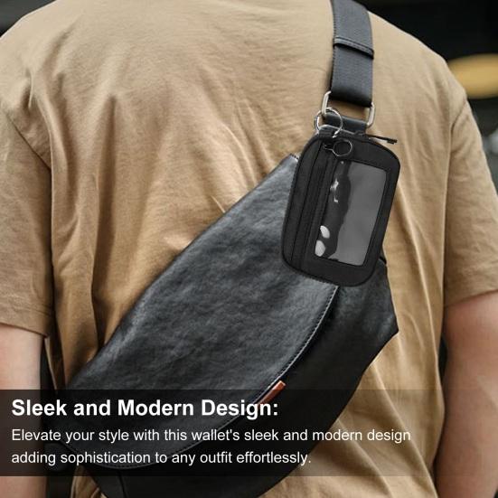 Мини-кошелек с поясным ремнем и держателем для карточек с кольцом для ключей, сумка для хранения большой емкости