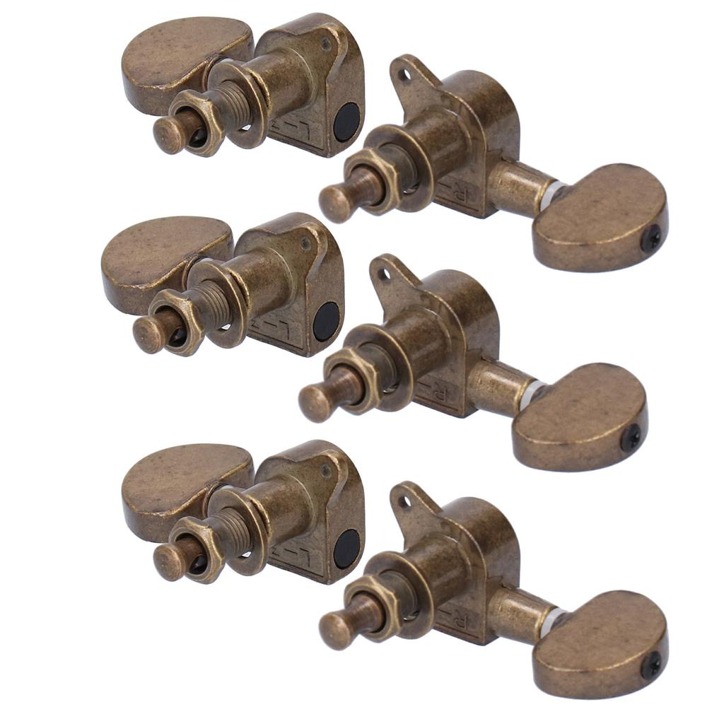 Колки для гитары с фиксацией, головки, колки для настройки, 3 левых, 3 правых, аксессуары для музыкальных инструментов