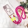 Magnetic Case For Samsung Galaxy S25 Ultra S21 S22 S23 Plus S20 S24 FE Magsafe Transparent Plating Strap Crossbody Lanyard Cover
