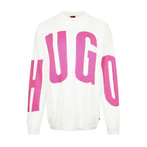 Hugo Womens/Ladies Crew Neck Relaxed Fit Long-Sleeved Jumper