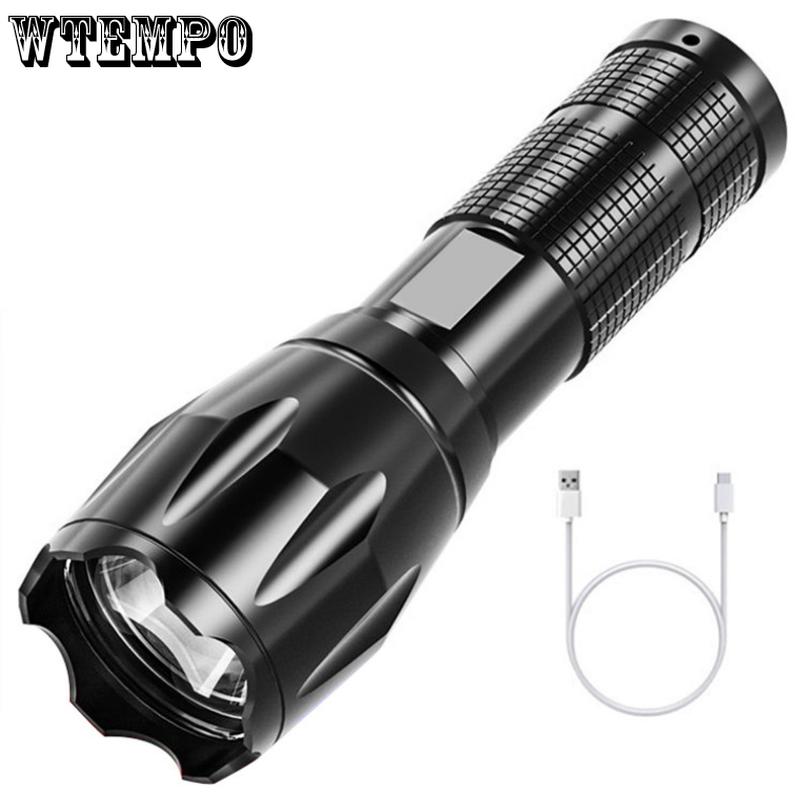 Мини-Фонарик Портативный Открытый Домашний Рабочий Свет USB Перезаряжаемый Сильный Свет Освещения Маленький Факел