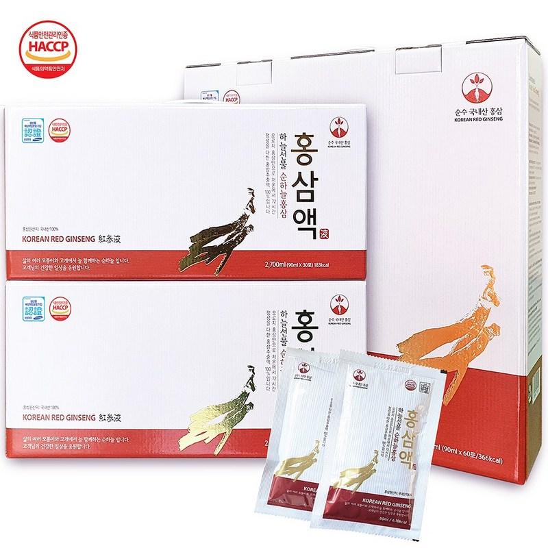 Pure Sky Red Ginseng 60 packets of 90ml red ginseng liquid made with only pure red ginseng