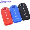 Jingyuqin 4 Buttons Car Silicone Remote Key Cover Case Fob For MAZDA CX-7 CX-5 2 3 5 6 8 Protecting Key
