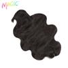 Magic Body Wave Crochet Hair Extensions 24 Inch 3PCS Synthetic Wavy Braiding Hair For Black Women Natural Black Braids Fake Hair