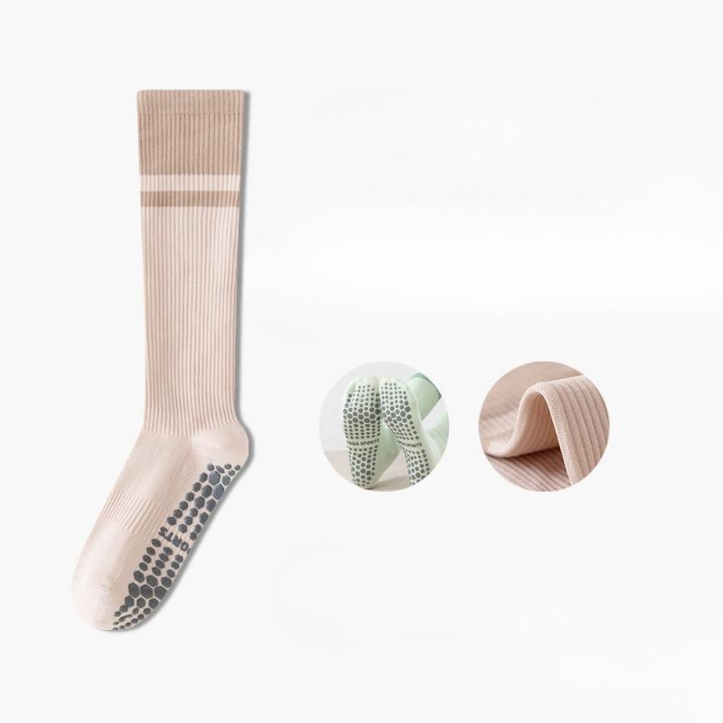 Женские осенние профессиональные нескользящие фитнес-носки для пилатеса, велоспорта, йоги, для похудения ног, компрессионные носки до икр