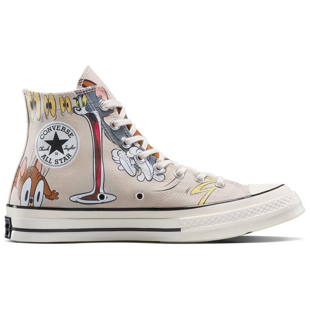 Tom & Jerry x Converse Chuck Taylor All Star High Egret Мужские Кроссовки Кремовый Серый Черный A15111C