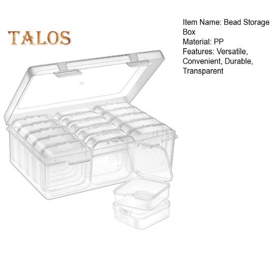 1 комплект, коробка для хранения бусин, мини-прозрачные контейнеры для хранения бисера, портативный органайзер, коробка для маленьких