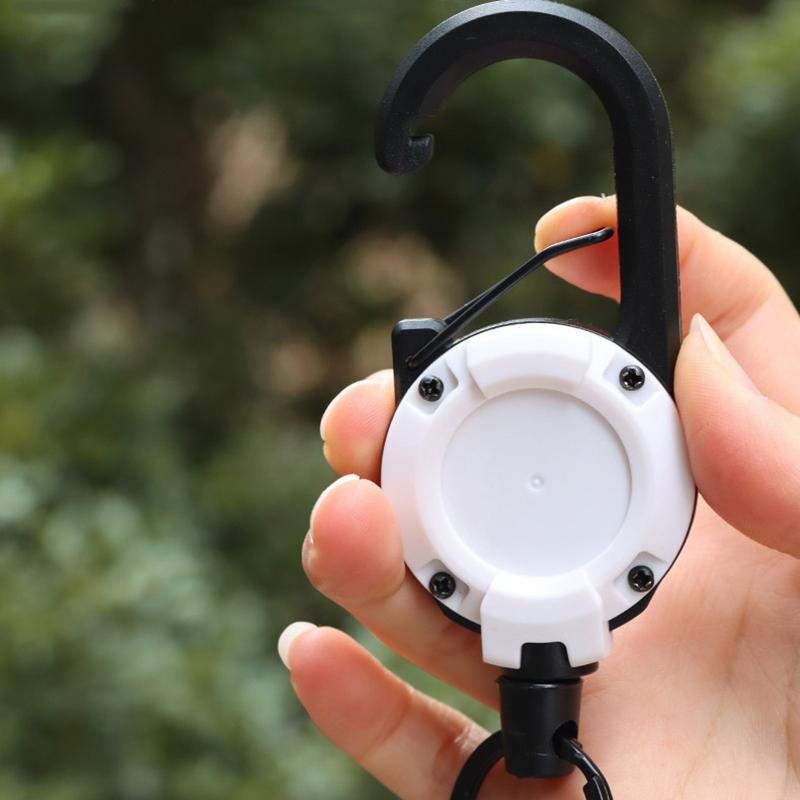 1Pcs Heavy Duty Retractable Pull Badges Id Reel Carabiner Key Chain Steel Wire Rope Buckle Key Holder Outdoor Keychain Tools