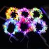 LED Flower Headband Lightweight Light Up Luminous Floral Garland Headband Women Girls Headwear Headpiece Hair Accessories