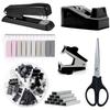 Supplies Desk Accessories Stapler Set Tape Dispenser Staple Remover Staples Clips Scissor And Tabs For Students