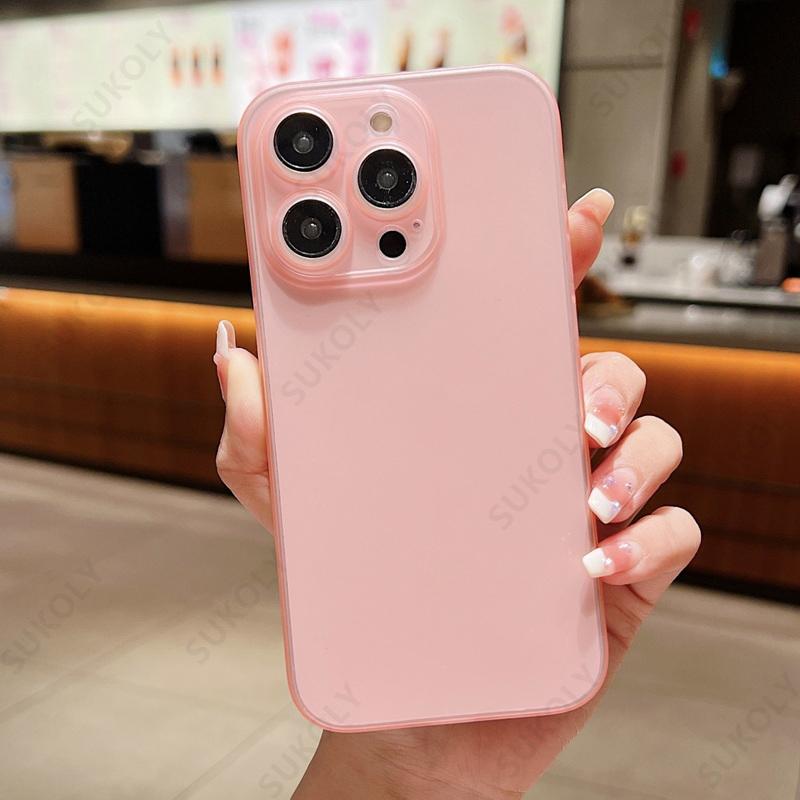 Однотонный ультратонкий матовый чехол для телефона для iPhone 17 Pro Max 17 Air 16 15 14 13 Прозрачная накладка Coque