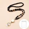 Fashion Crystal Beads Lanyard for ID Badges Natural Badge Card Holder  Nurse Accessories
