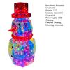 LED Prismatic Iridescent Snowman Ornaments USB Powered 3D Light Up Snowman Colorful Christmas Night Light for Home Party