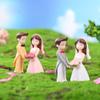 Bride Groom Lover Wedding Decoration Pvc Figure Craft Dollhouse Ornaments DIY Accessories Miniature Fairy Garden Decor