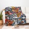 "Tom & Jerry Adventure: Classic Cartoon Characters Phone Case Cover"Blanket Flannel Throw Blanket for Sofa, Bed, Travel, Camping, Office