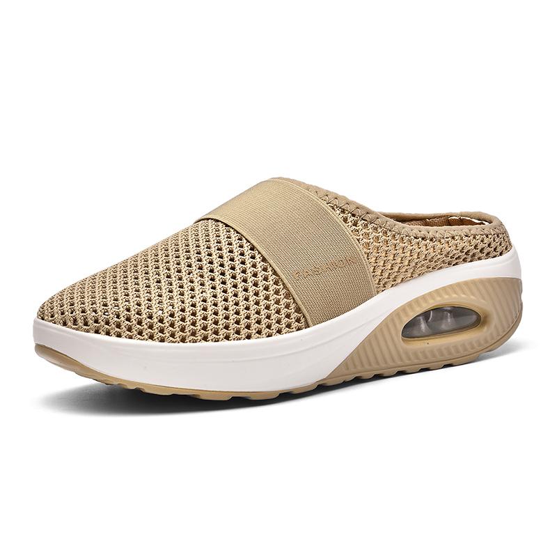 Новые сандалии женские повседневные повседневные Baotou сетчатая ткань круглая головка импортная торговля танкетка большой размер тапочки женские
