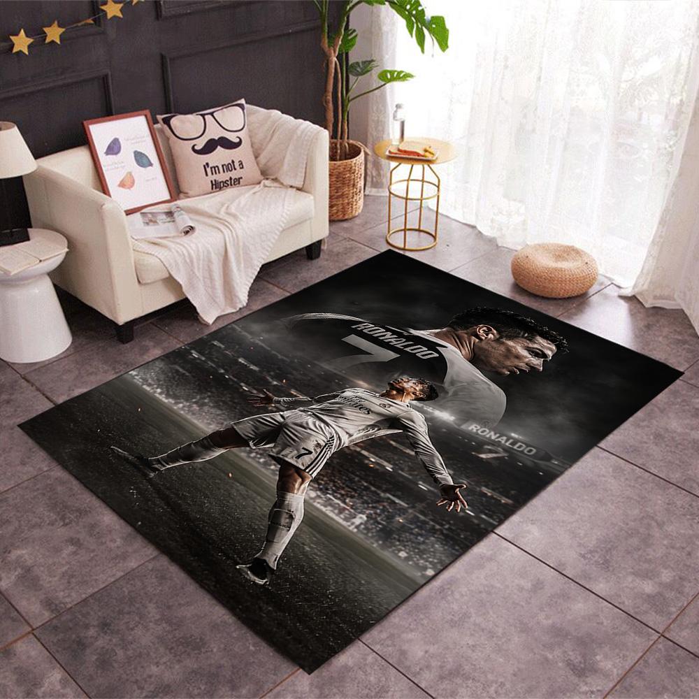 Ronaldo's Legacy Soccer Floor Rug Office Rug Perfect for Living Rooms Game Room Playrooms Decorate room Anti-slip Rug Office home decor