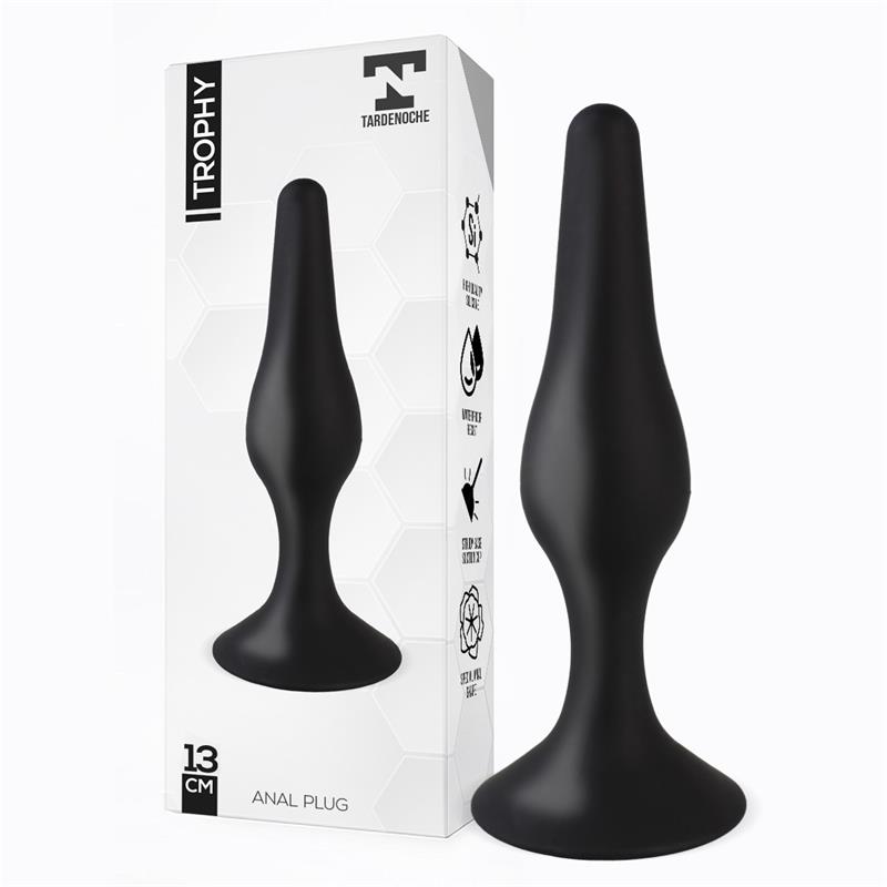 Trophy Anal Plug 13 Cm Silicone Black
