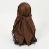Plain Silk 90 Square Scarf Satin Headband For Muslim Woman Hijabs Wraps Fashion Hair Scarf Casual Islam Turban Female Bandbana